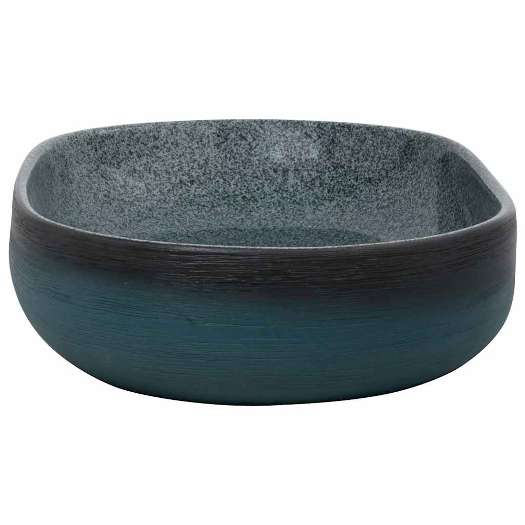 Nadgradni umivaonik tirkizni ovalni 59x40x14 cm keramički
