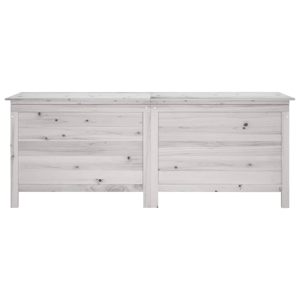 Vrtna kutija za pohranu bijela 150x50x56,5 cm masivna jelovina
