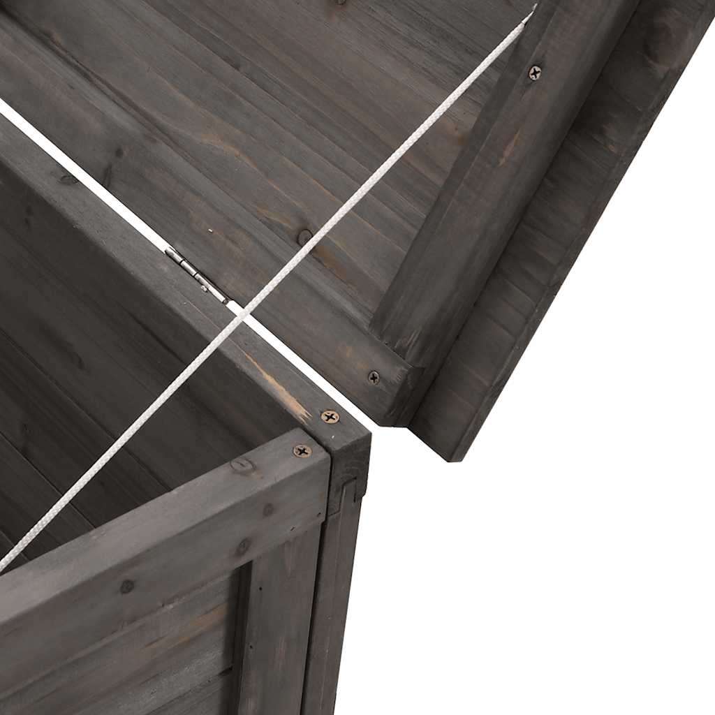 Vrtna kutija za pohranu antracit 150 x 50 x 56,5 cm od jelovine