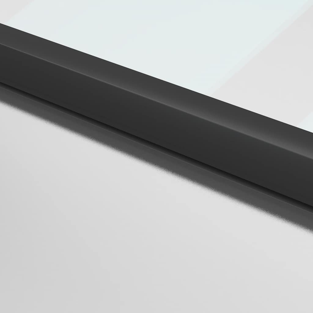 Sobna vrata tanka crna 102,5x201,5 cm kaljeno staklo i aluminij
