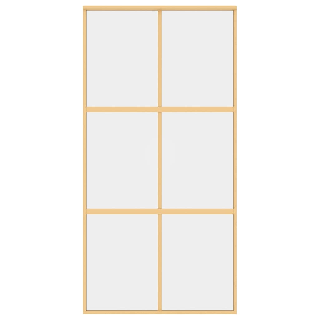 Klizna vrata zlatna 102,5x205 cm prozirno staklo ESG i aluminij