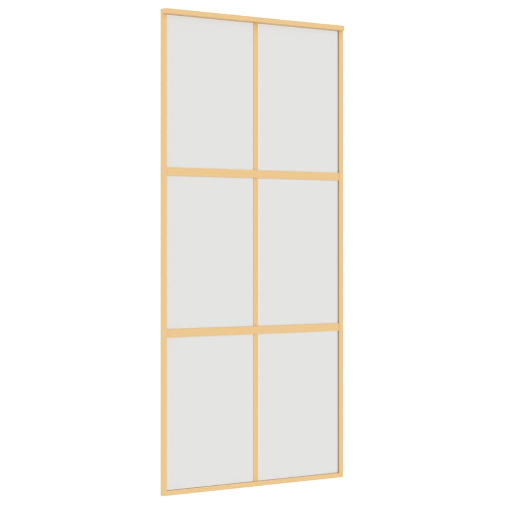 Klizna vrata zlatna 90 x 205 cm matirano staklo ESG i aluminij