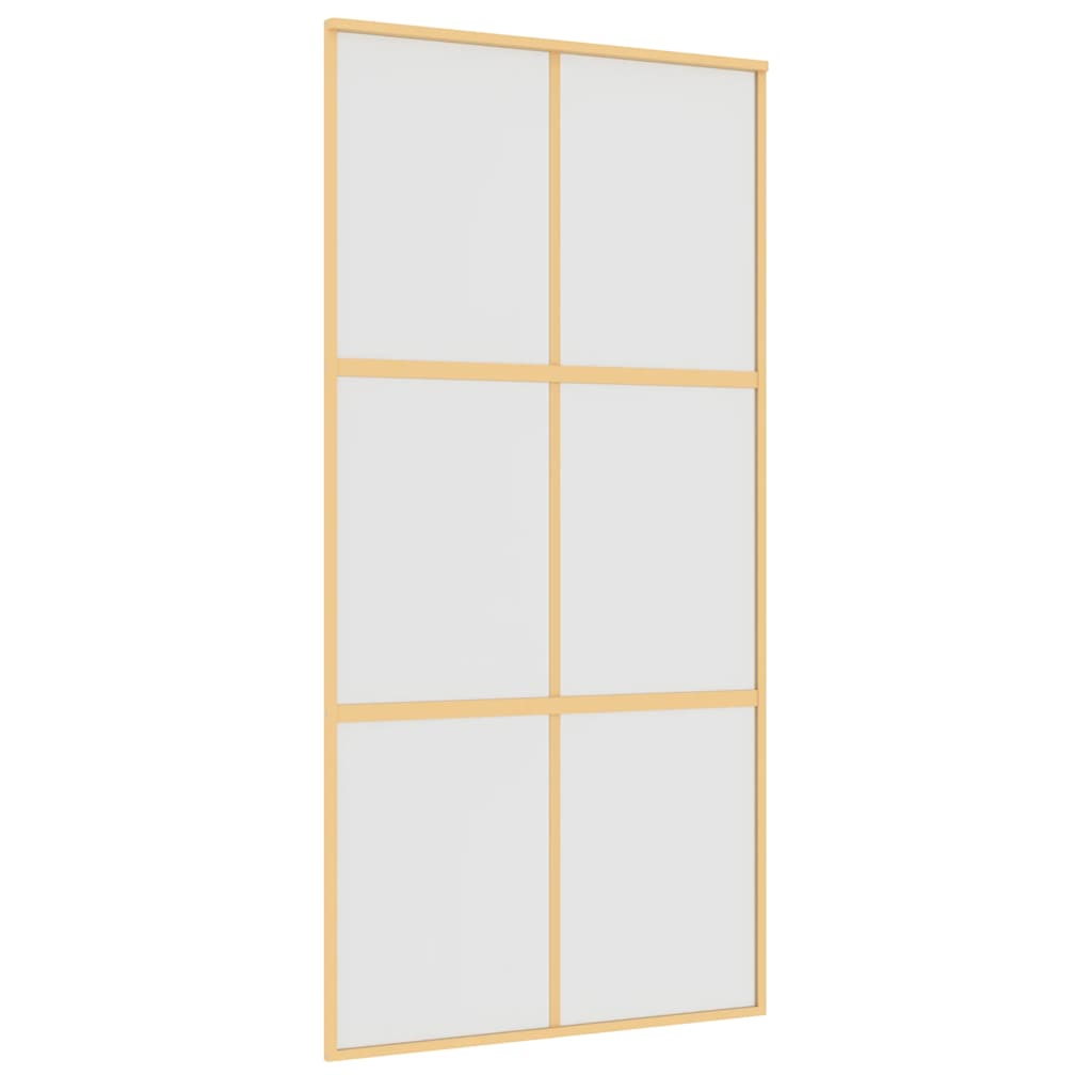 Klizna vrata zlatna 102,5x205 cm matirano staklo ESG i aluminij