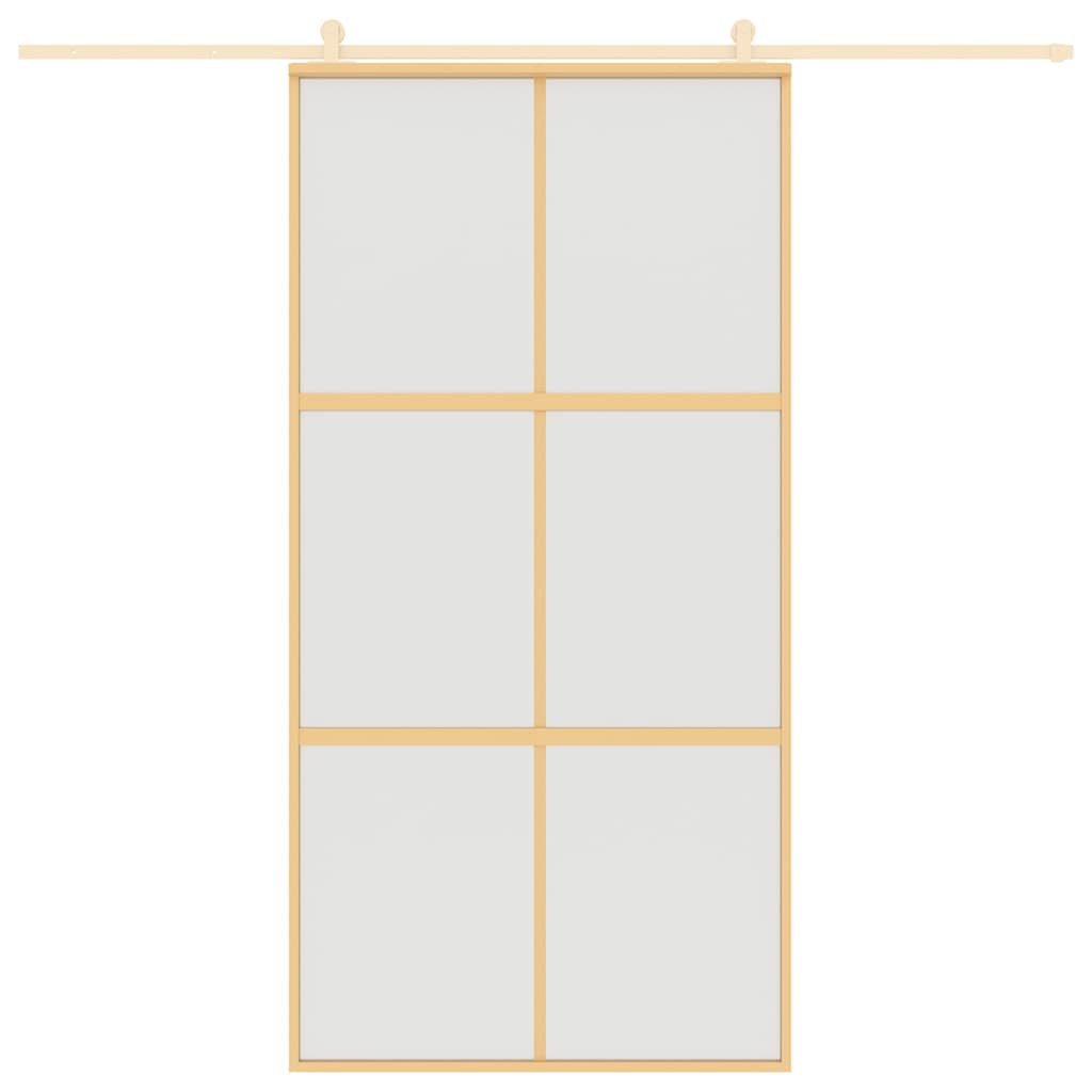 Klizna vrata zlatna 102,5x205 cm matirano staklo ESG i aluminij