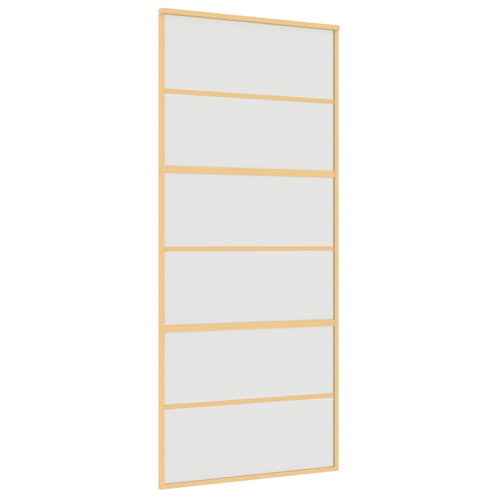 Klizna vrata zlatna 90 x 205 cm matirano staklo ESG i aluminij