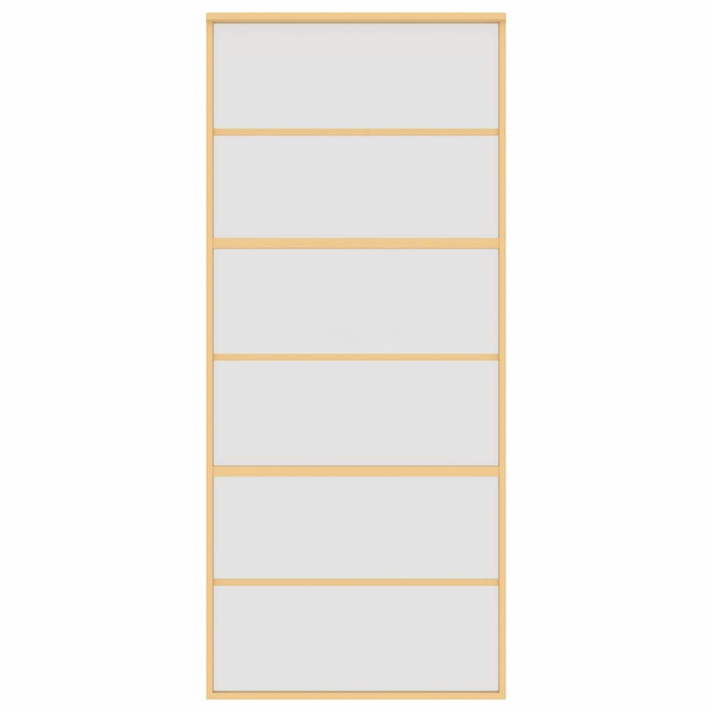 Klizna vrata zlatna 90 x 205 cm matirano staklo ESG i aluminij