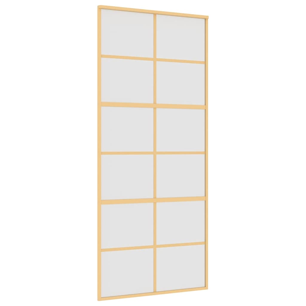 Klizna vrata zlatna 90 x 205 cm matirano staklo ESG i aluminij