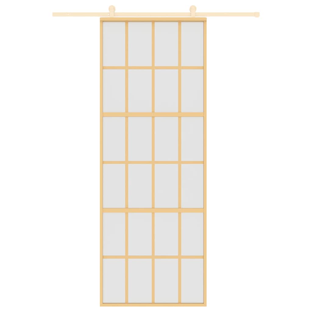 Klizna vrata zlatna 76x205 cm matirano staklo ESG i aluminij