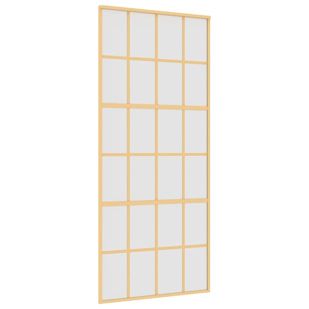 Klizna vrata zlatna 90 x 205 cm matirano staklo ESG i aluminij