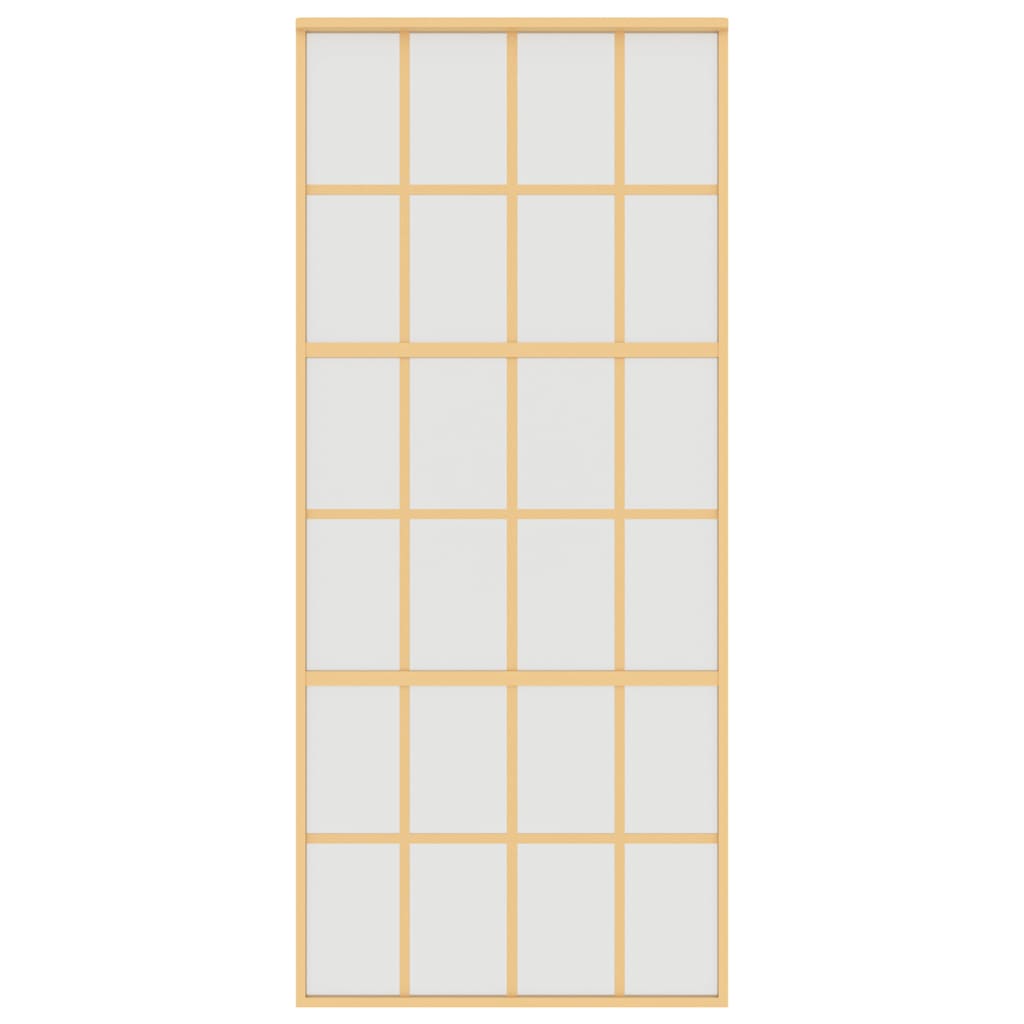 Klizna vrata zlatna 90 x 205 cm matirano staklo ESG i aluminij
