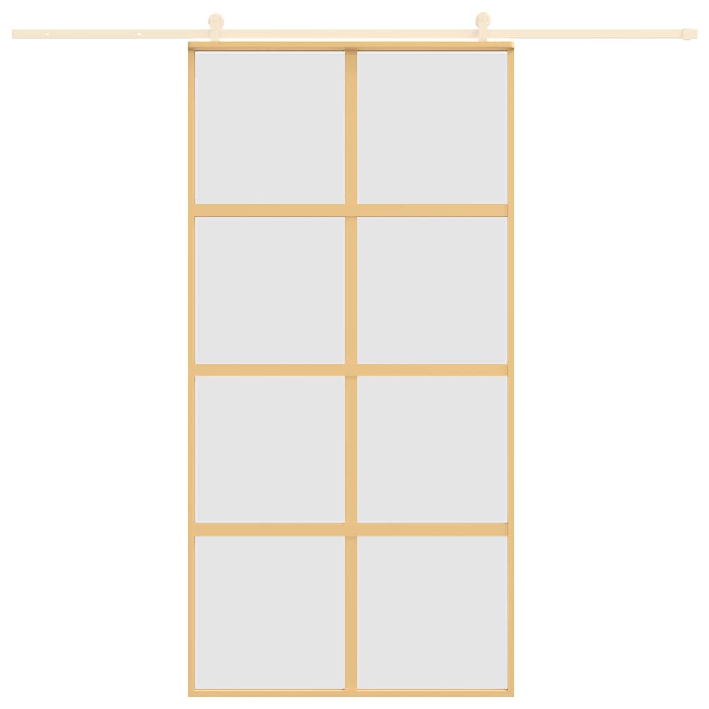 Klizna vrata zlatna 102,5x205 cm matirano staklo ESG i aluminij