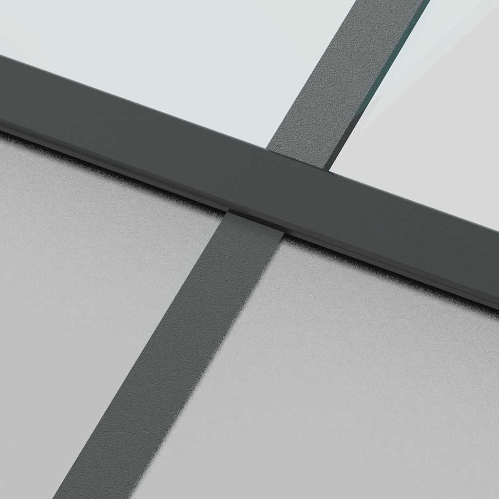 Klizna vrata crna 90 x 205 cm od kaljenog stakla i aluminija