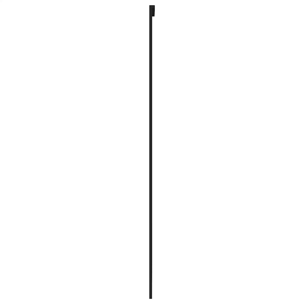 Klizna vrata crna 102,5x205 cm od kaljenog stakla i aluminija