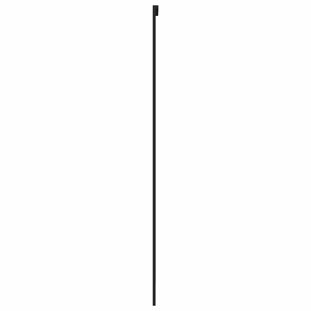 Klizna vrata crna 90 x 205 cm od kaljenog stakla i aluminija