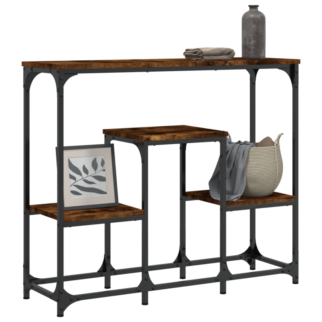 Konzolni stol boja hrasta 89,5 x 28 x 76 cm konstruirano drvo