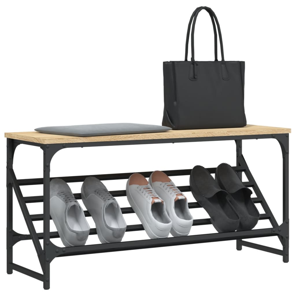 Stalak za cipele boja hrasta 90 x 30 x 45 cm konstruirano drvo