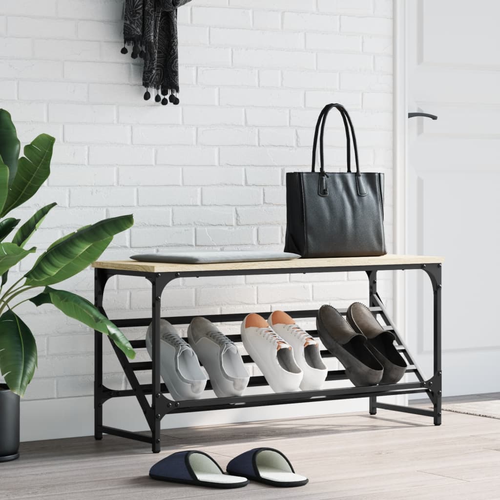 Stalak za cipele boja hrasta 90 x 30 x 45 cm konstruirano drvo