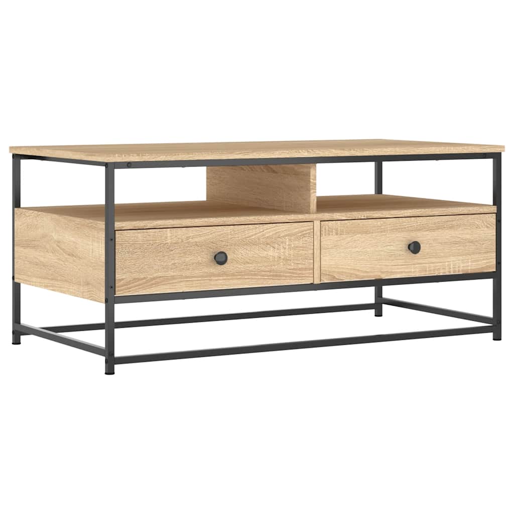 Stolić za kavu boja hrasta 100 x 51 x 45 cm konstruirano drvo