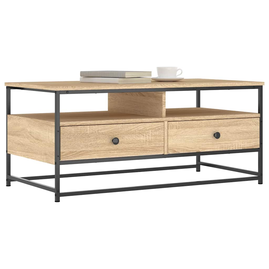 Stolić za kavu boja hrasta 100 x 51 x 45 cm konstruirano drvo