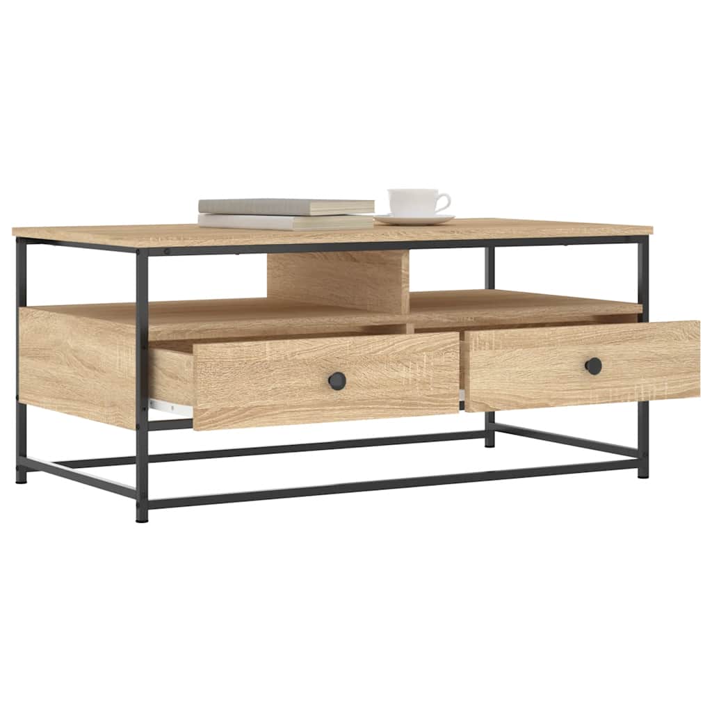 Stolić za kavu boja hrasta 100 x 51 x 45 cm konstruirano drvo