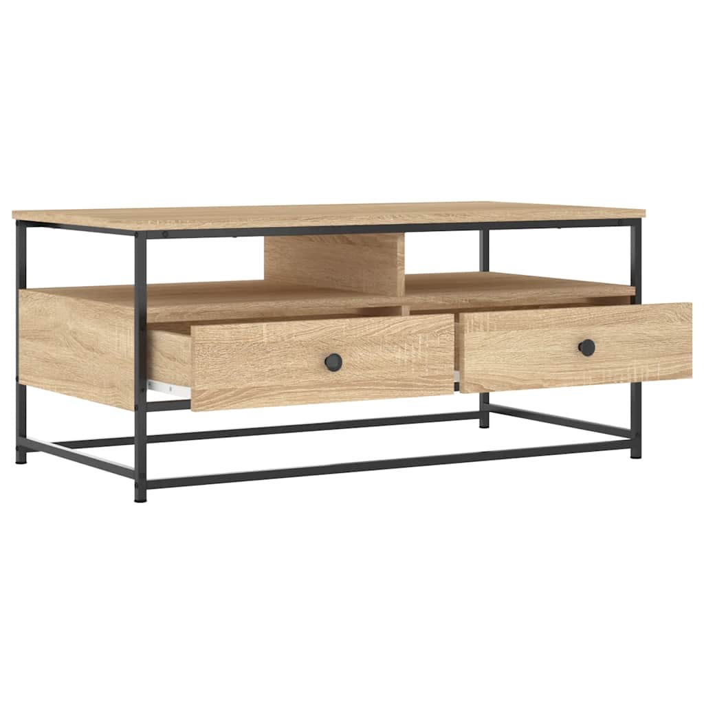 Stolić za kavu boja hrasta 100 x 51 x 45 cm konstruirano drvo