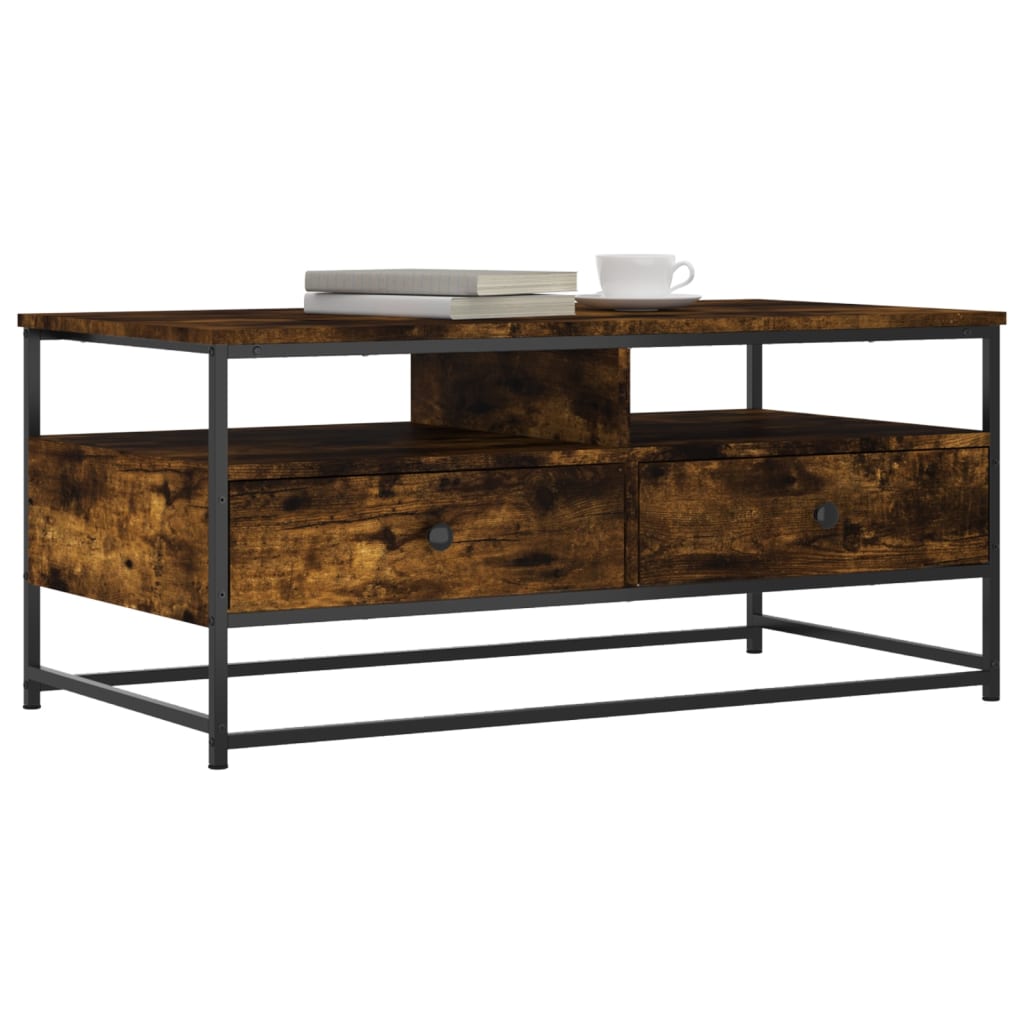 Stolić za kavu boja hrasta 100 x 51 x 45 cm konstruirano drvo