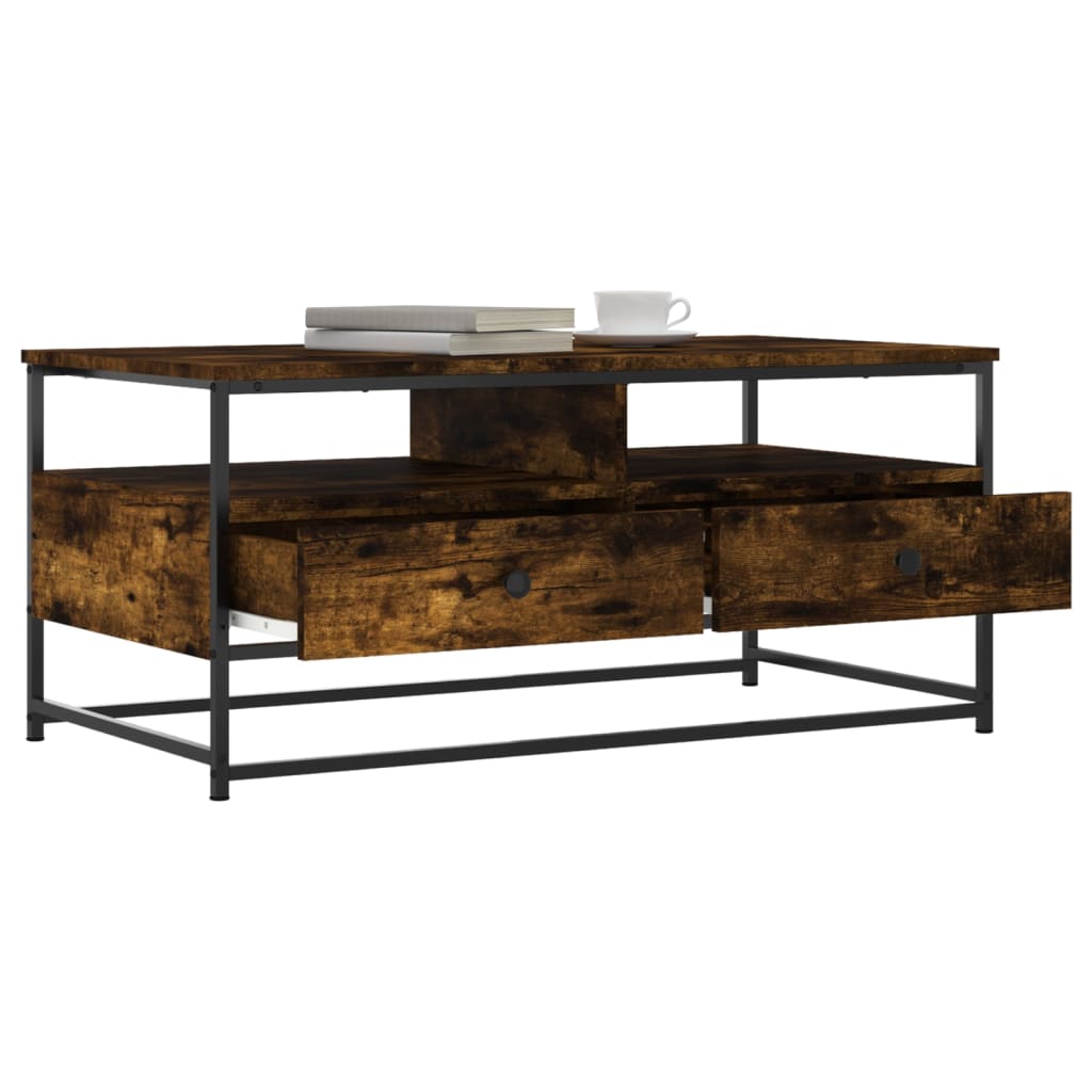 Stolić za kavu boja hrasta 100 x 51 x 45 cm konstruirano drvo