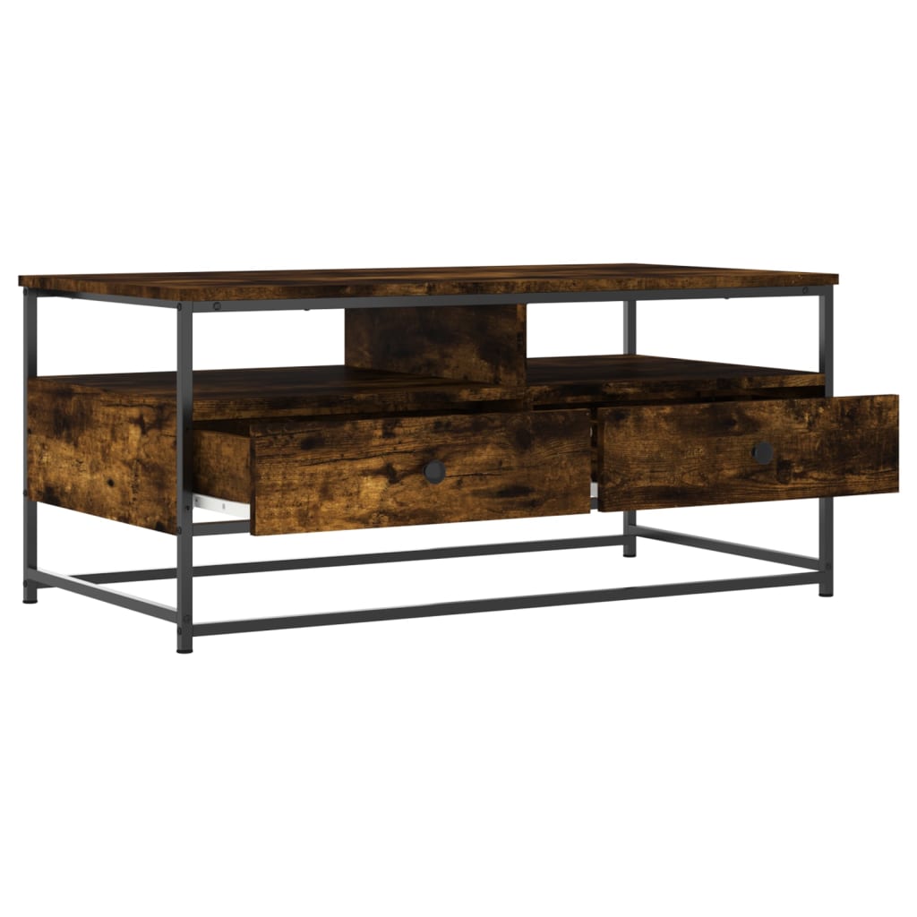 Stolić za kavu boja hrasta 100 x 51 x 45 cm konstruirano drvo