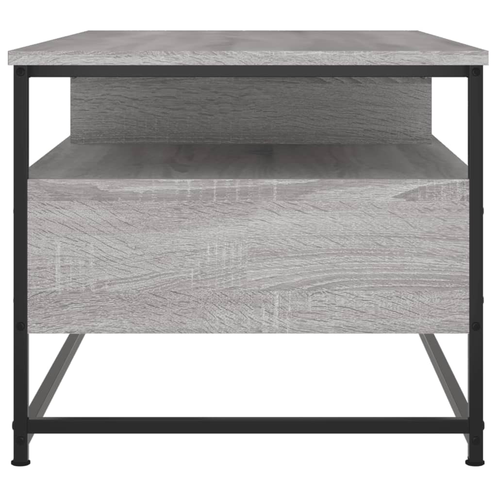 Stolić za kavu siva boja hrasta 100x51x45 cm konstruirano drvo
