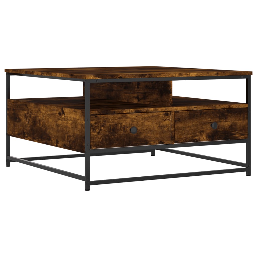 Stolić za kavu boja hrasta 80 x 80 x 45 cm konstruirano drvo