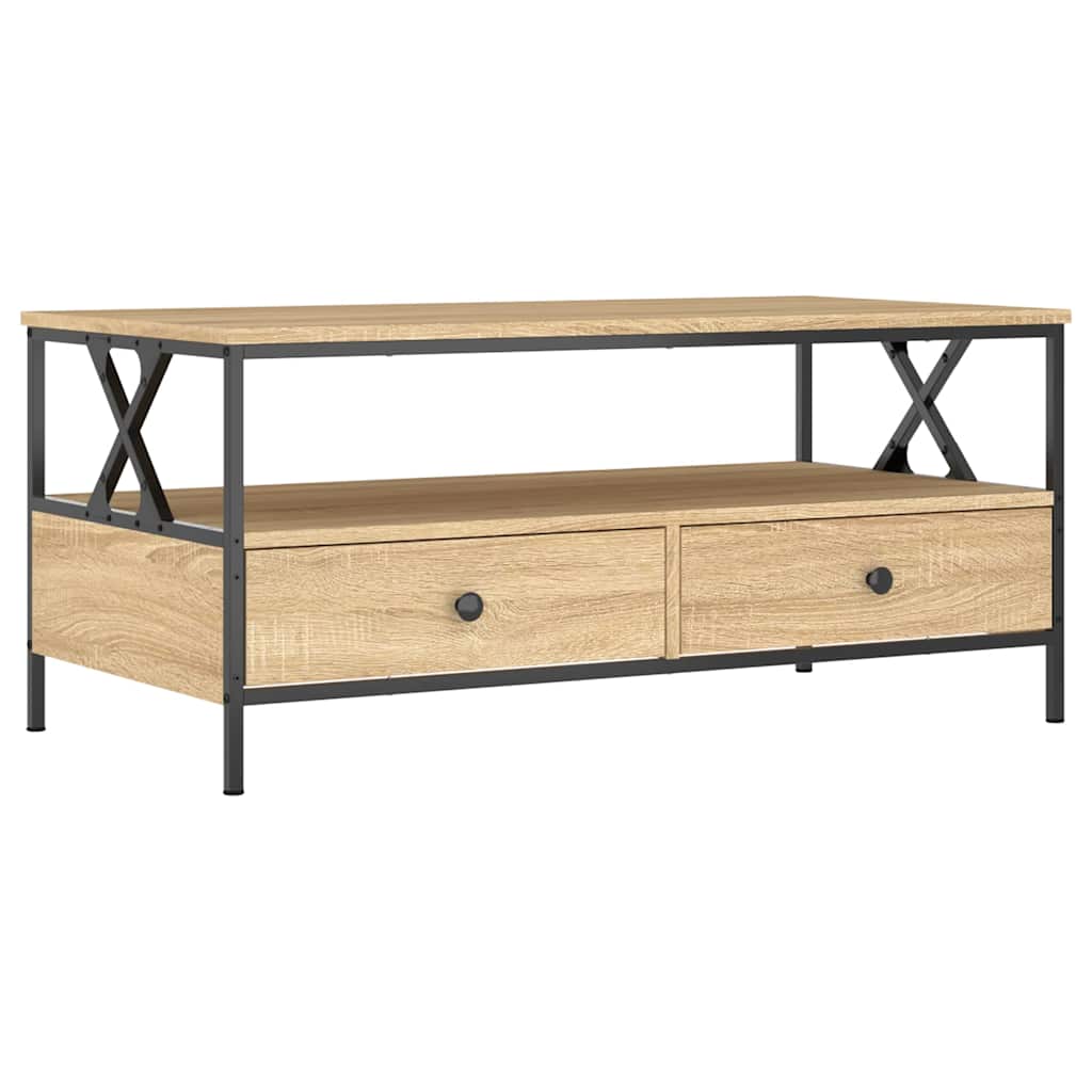 Stolić za kavu boja hrasta 100 x 51 x 45 cm konstruirano drvo