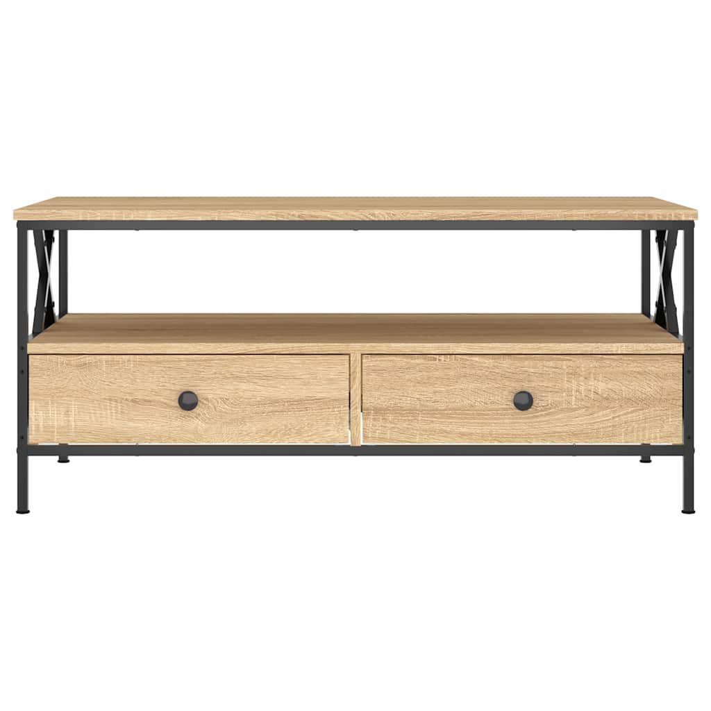 Stolić za kavu boja hrasta 100 x 51 x 45 cm konstruirano drvo