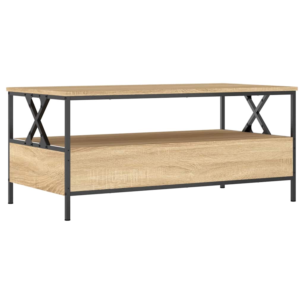 Stolić za kavu boja hrasta 100 x 51 x 45 cm konstruirano drvo