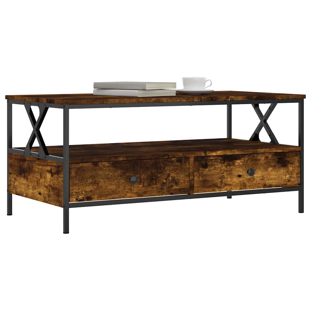 Stolić za kavu boja hrasta 100 x 51 x 45 cm konstruirano drvo