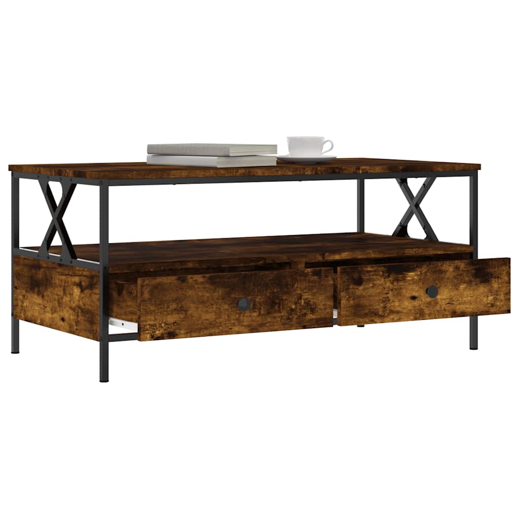 Stolić za kavu boja hrasta 100 x 51 x 45 cm konstruirano drvo