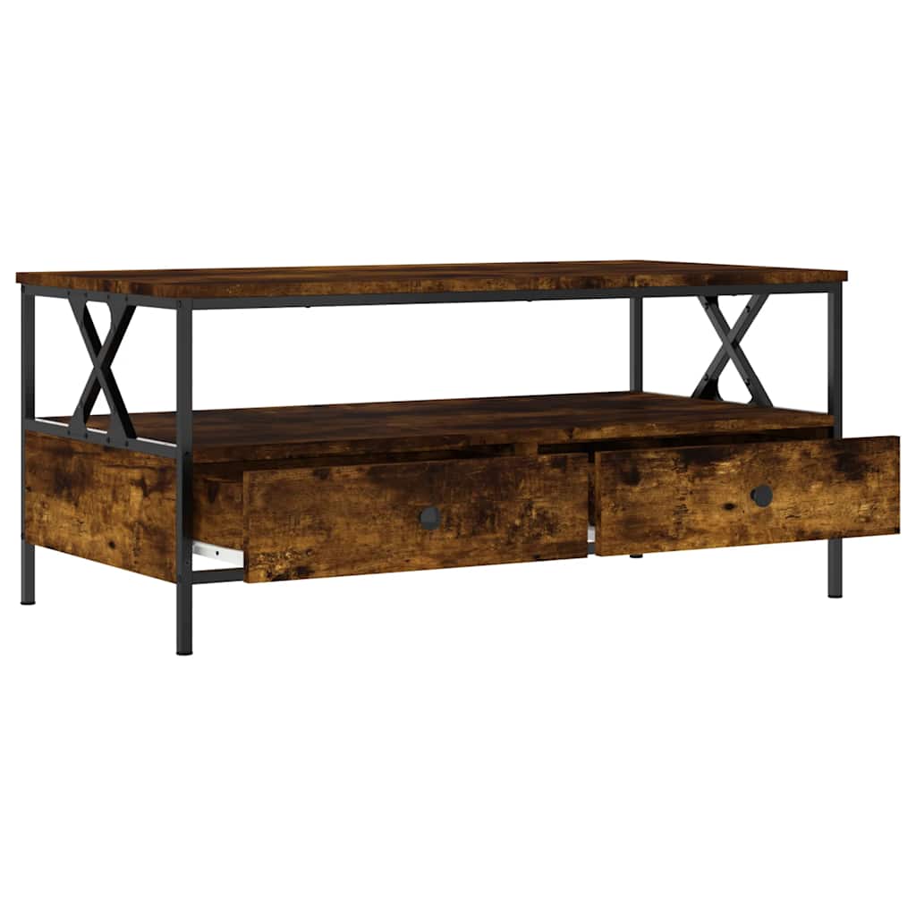 Stolić za kavu boja hrasta 100 x 51 x 45 cm konstruirano drvo