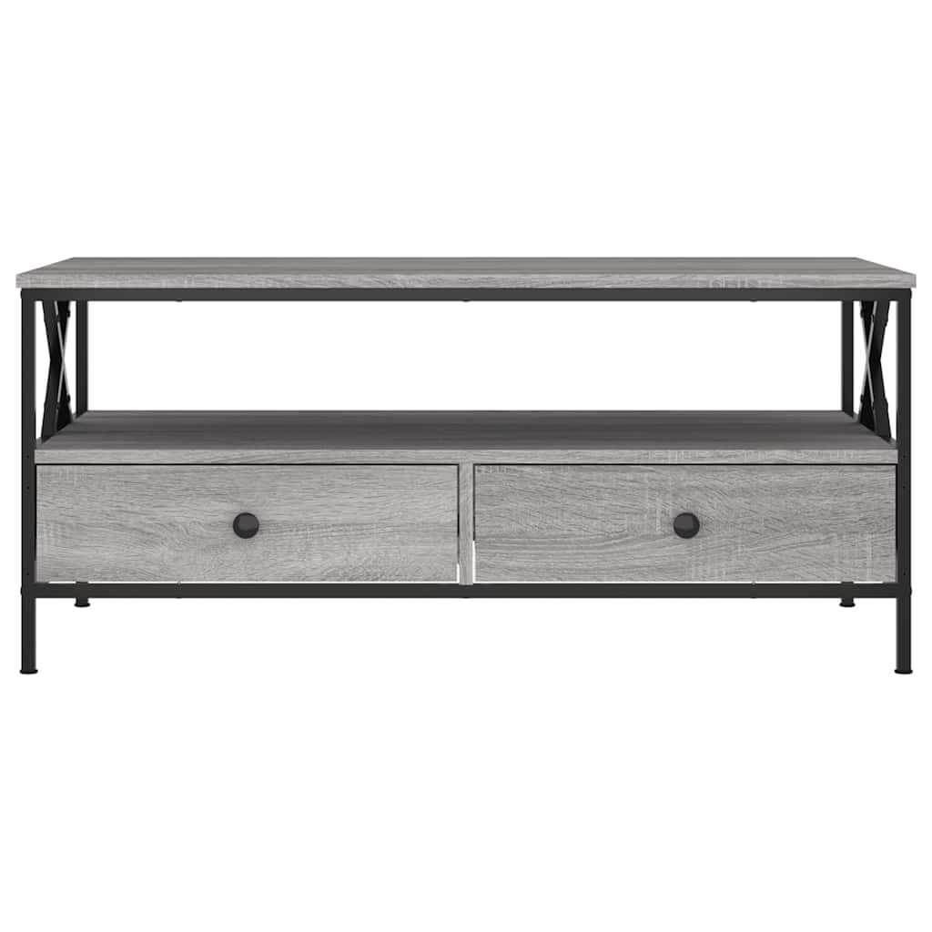 Stolić za kavu siva boja hrasta 100x51x45 cm konstruirano drvo