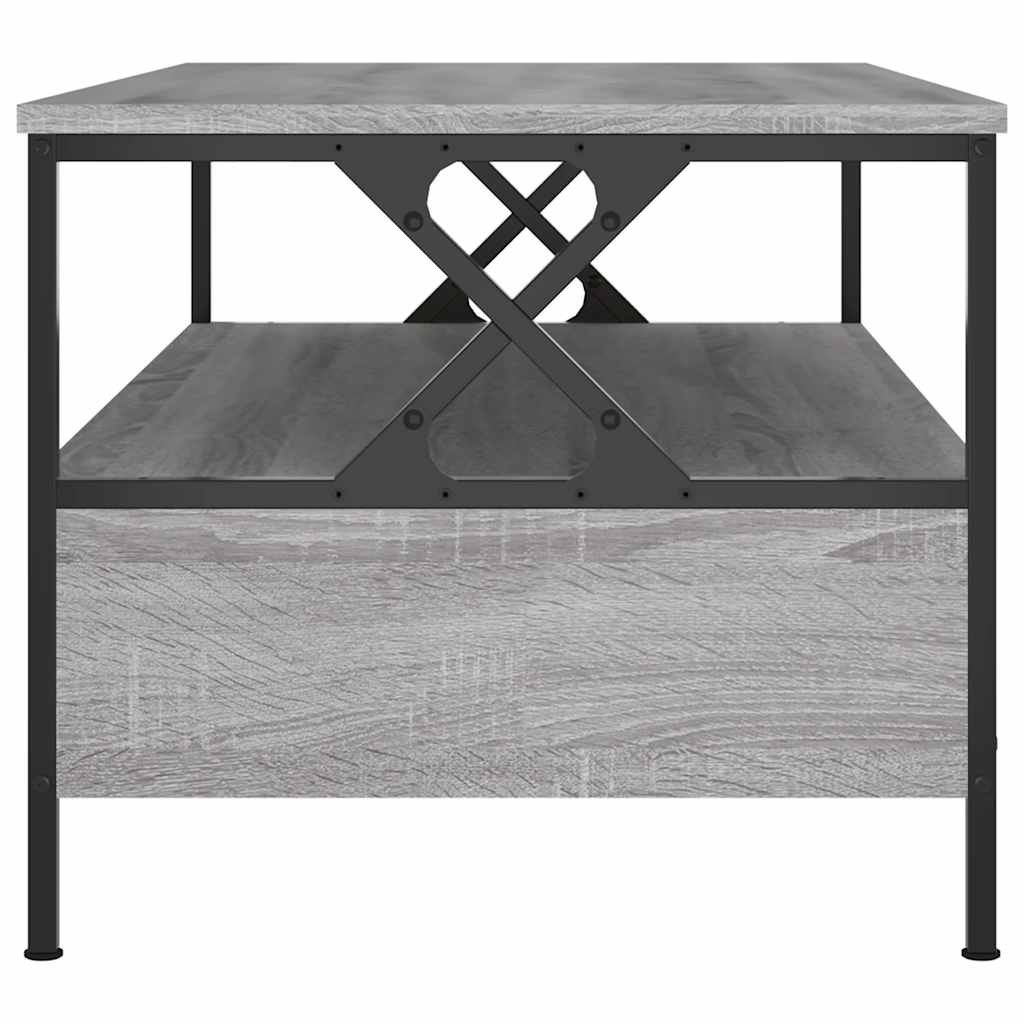 Stolić za kavu siva boja hrasta 100x51x45 cm konstruirano drvo