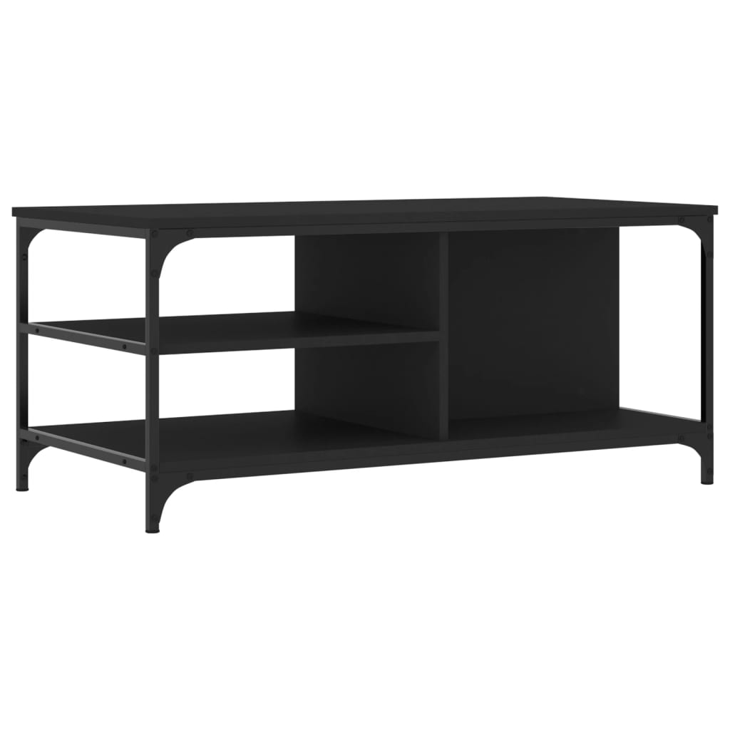 Stolić za kavu crni 100 x 50 x 45 cm od konstruiranog drva