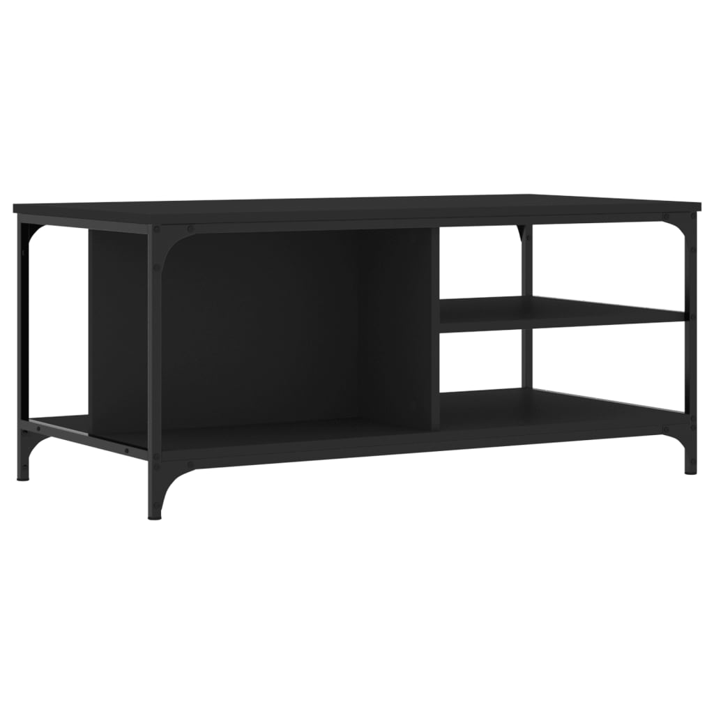 Stolić za kavu crni 100 x 50 x 45 cm od konstruiranog drva