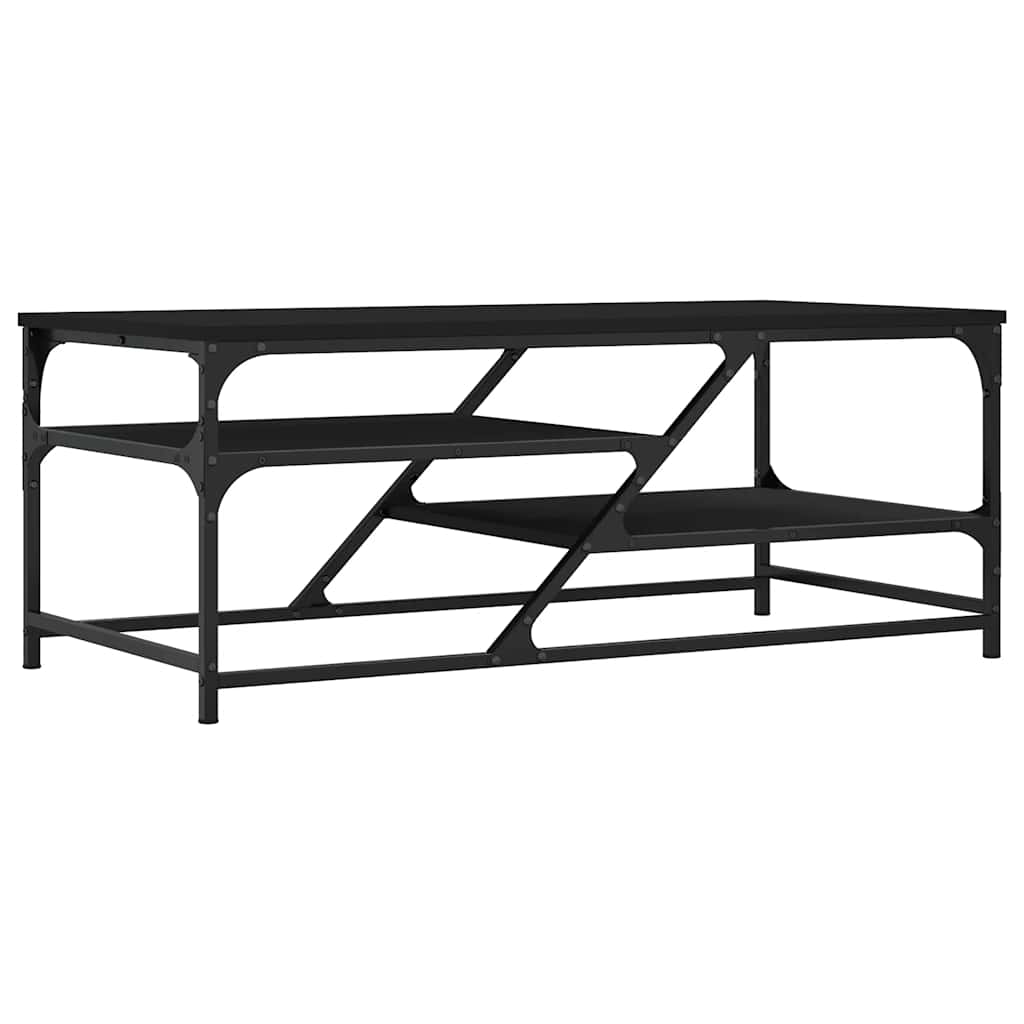Stolić za kavu crni 100 x 49 x 40 cm od konstruiranog drva