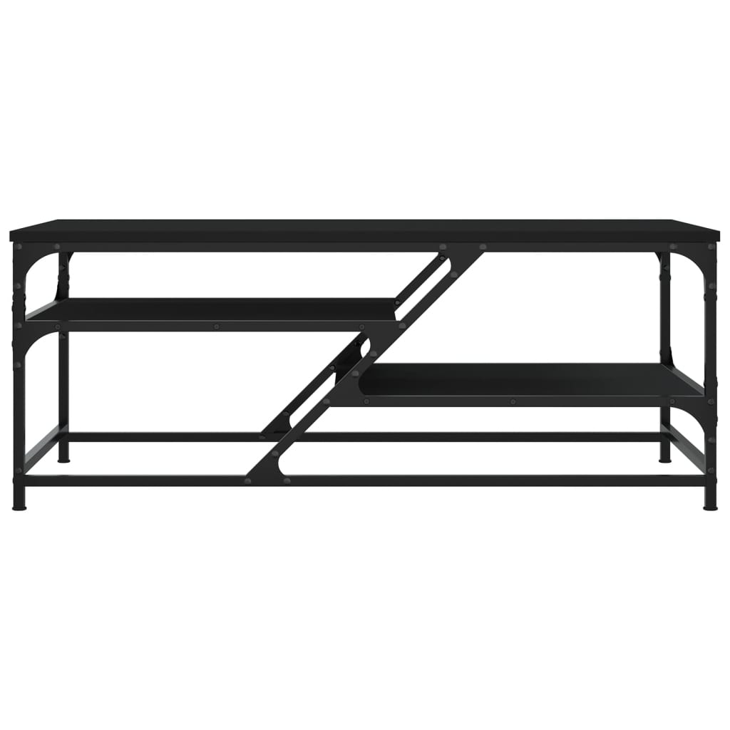 Stolić za kavu crni 100 x 49 x 40 cm od konstruiranog drva