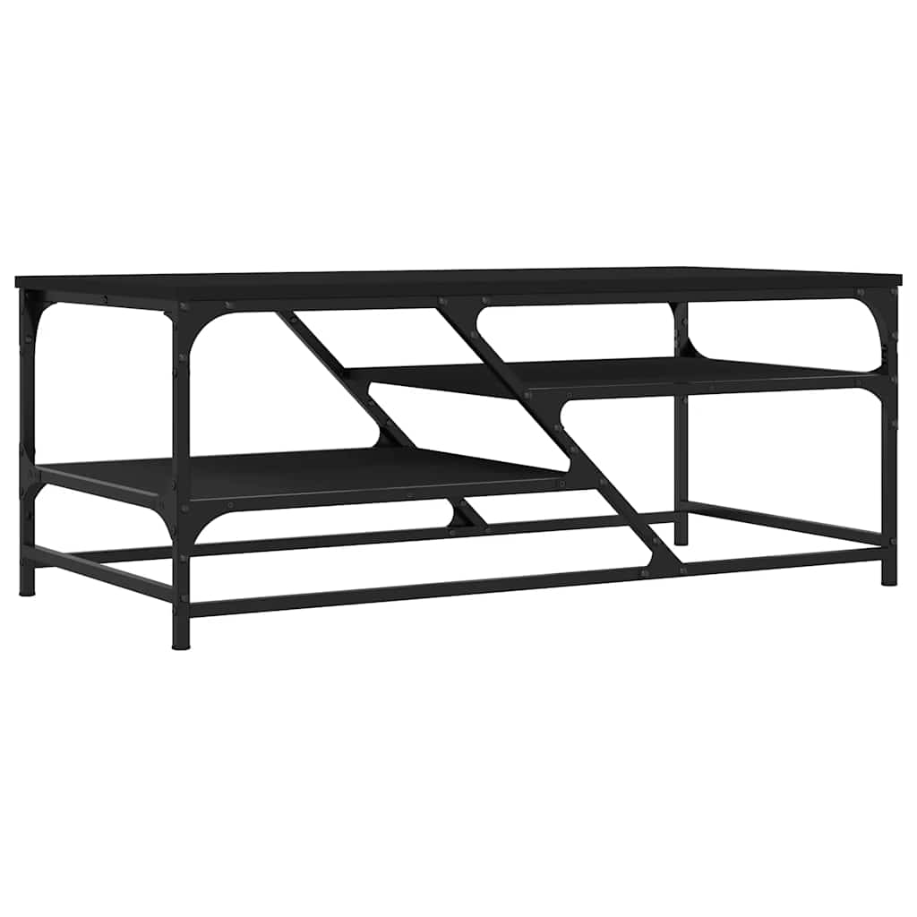 Stolić za kavu crni 100 x 49 x 40 cm od konstruiranog drva