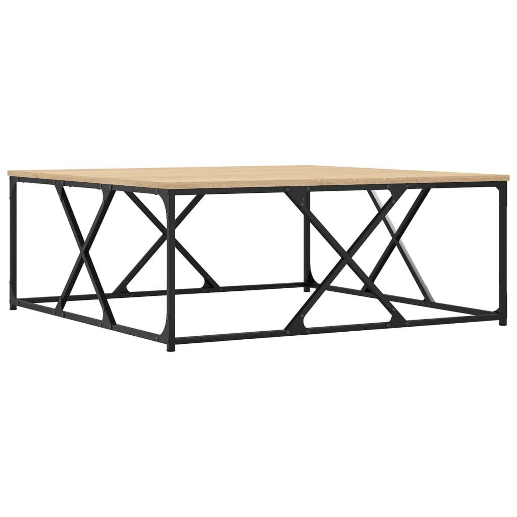 Stolić za kavu boja hrasta 100 x 100 x 40 cm konstruirano drvo