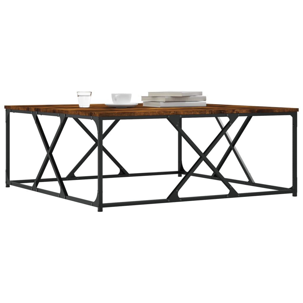Stolić za kavu boja hrasta 100 x 100 x 40 cm konstruirano drvo