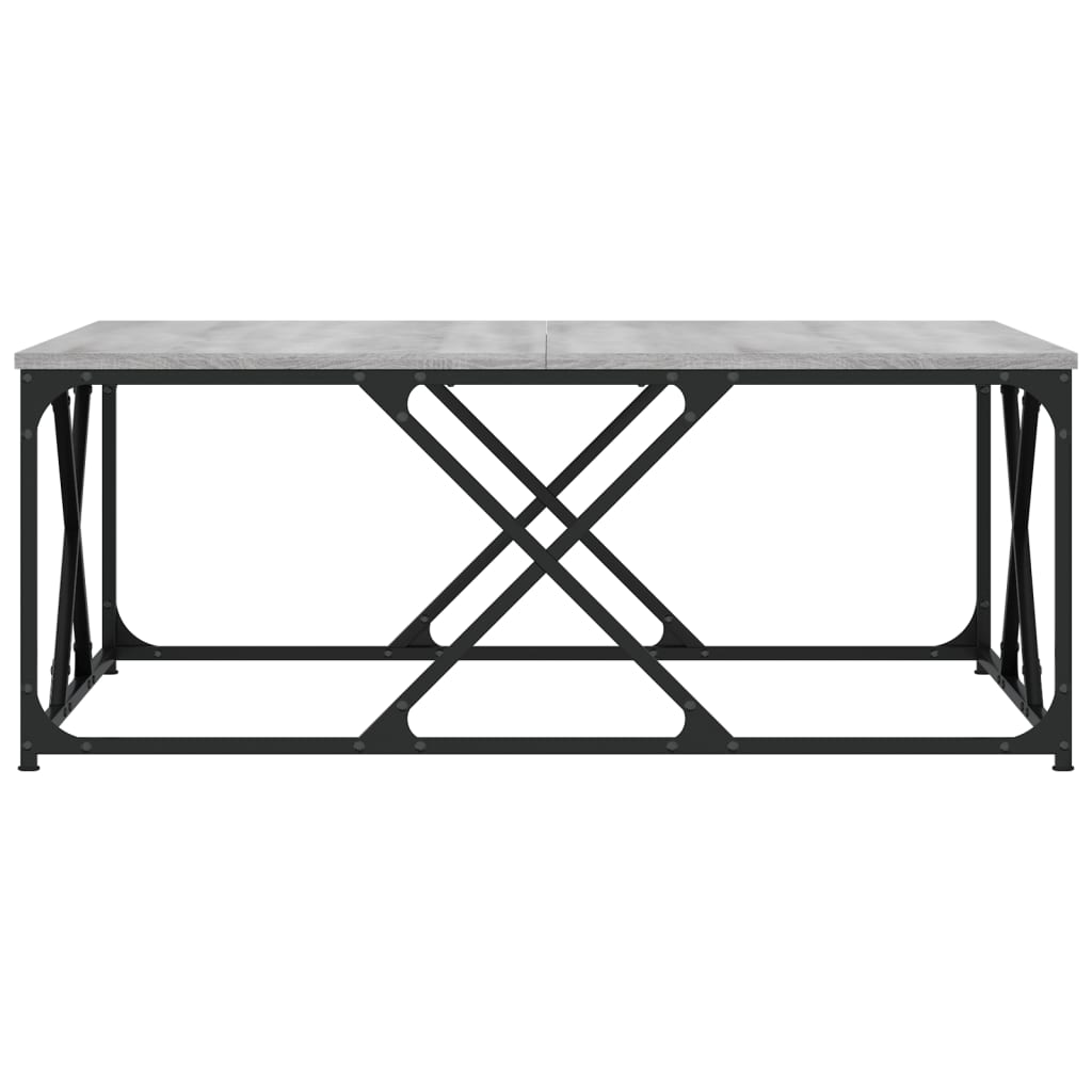 Stolić za kavu siva boja hrasta 100x100x40 cm konstruirano drvo