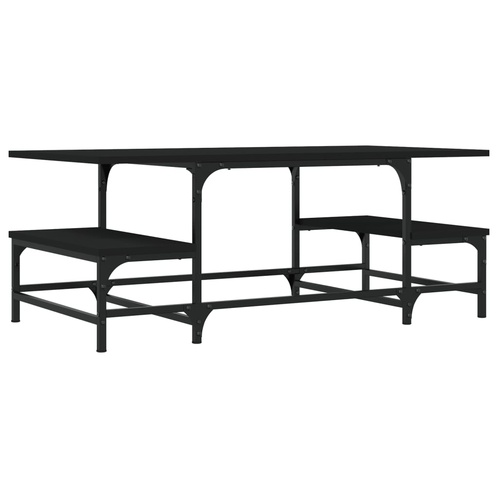 Stolić za kavu crni 100x50,5x40 cm od konstruiranog drva