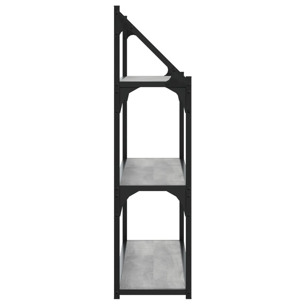 Zidna polica s 3 razine sivog hrasta sonome 80x21x78,5cm drvena