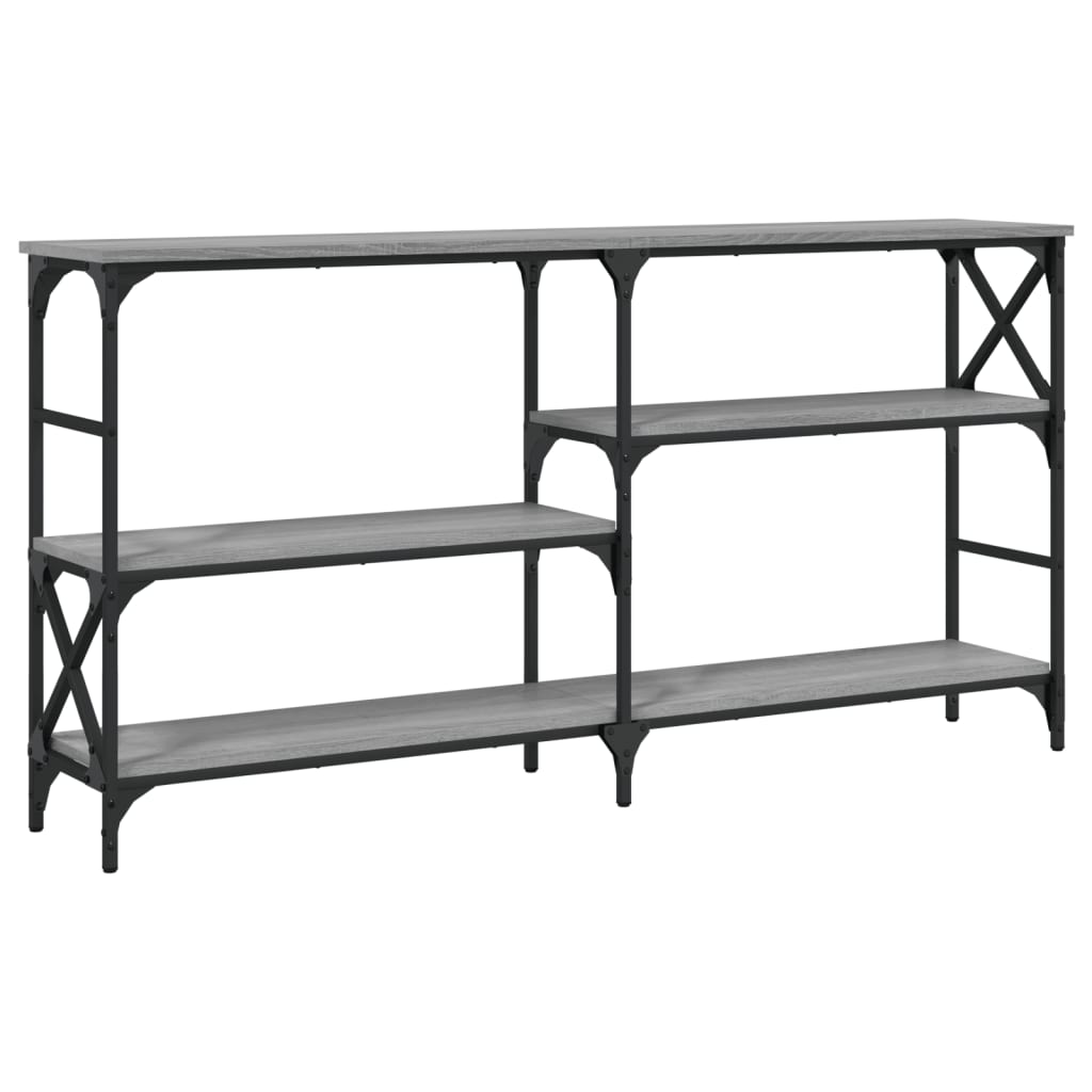 Konzolni stol siva boja hrasta 150x29x76,5 cm konstruirano drvo