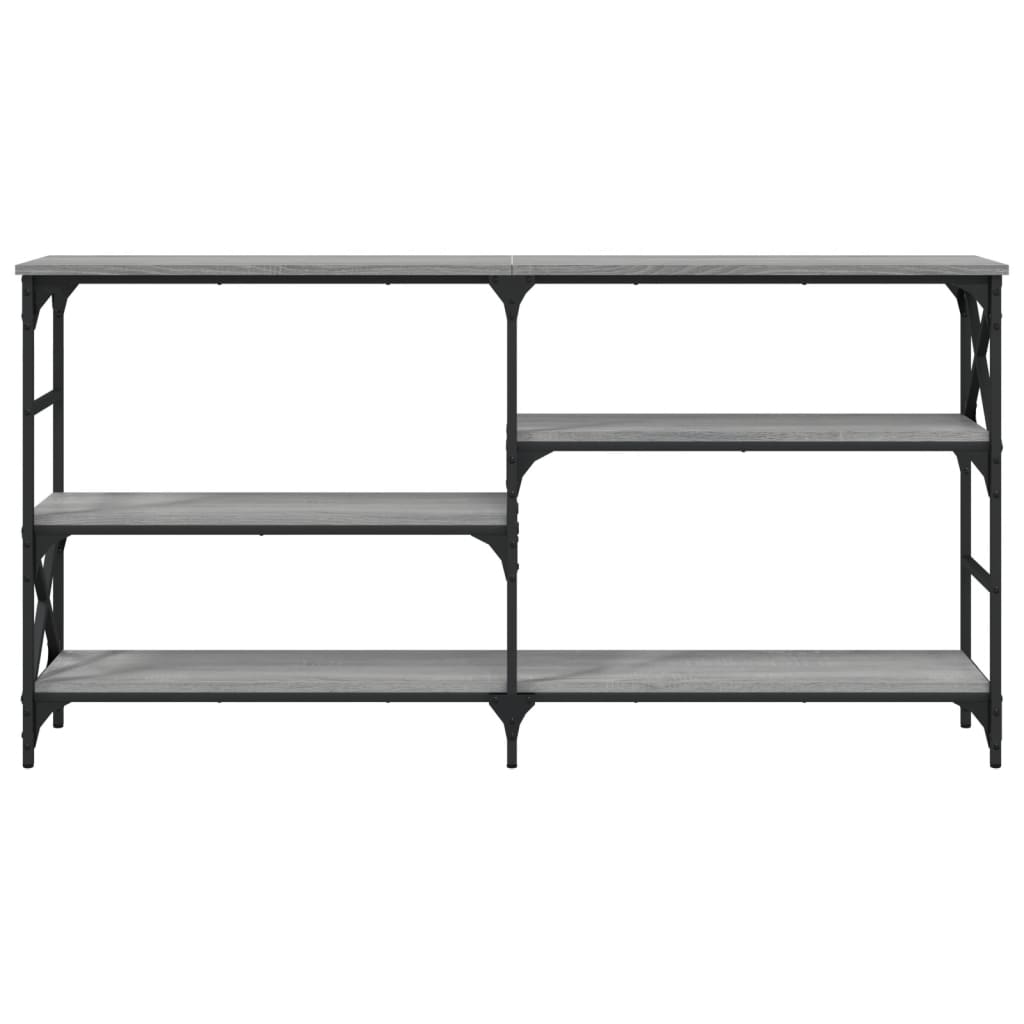 Konzolni stol siva boja hrasta 150x29x76,5 cm konstruirano drvo
